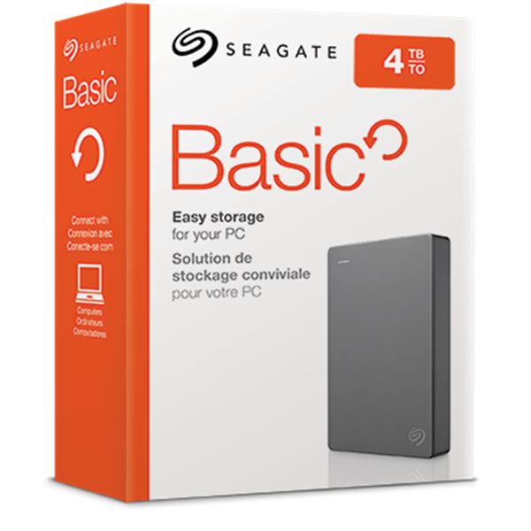 HD Externo SeaGate Basic, 4TB, USB 3.0