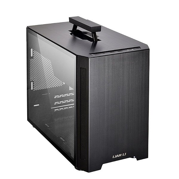 Gabinete Lian Li TU150WX, Vidro lateral, Mini-ITX - Preto