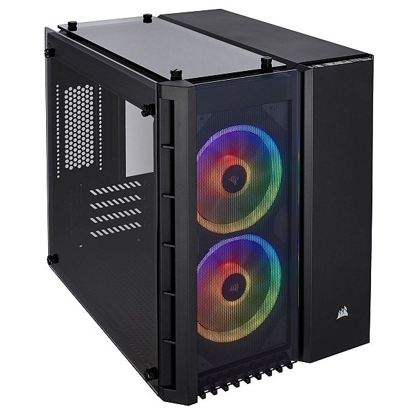 Gabinete Corsair 280X, Preto, Fans RGB, Micro-ATX, Vidro 360