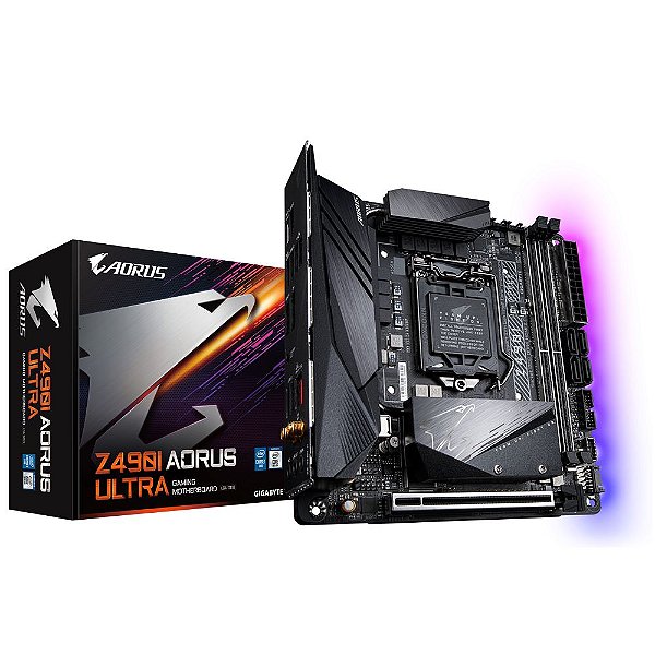 Placa Mãe Gigabyte Z490-I AORUS ULTRA, DDR4, ITX, LGA1200