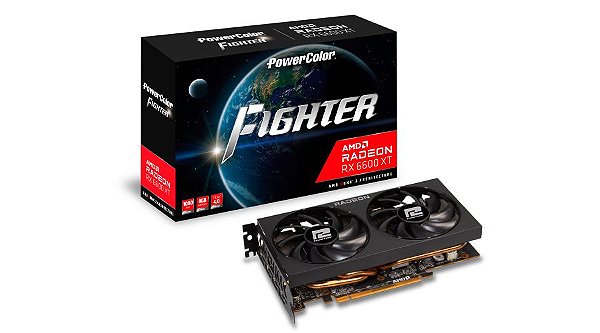 Placa de vídeo POWERCOLOR Fighter RX 6600XT - 8GB, 128bits