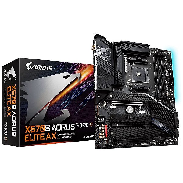 Placa Mãe Gigabyte X570S AORUS ELITE AX, DDR4, ATX, AM4