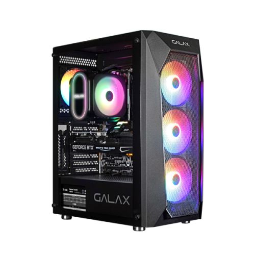 Gabinete Galax Revolution-05, com Fans RGB, Mid-Tower, Vidro