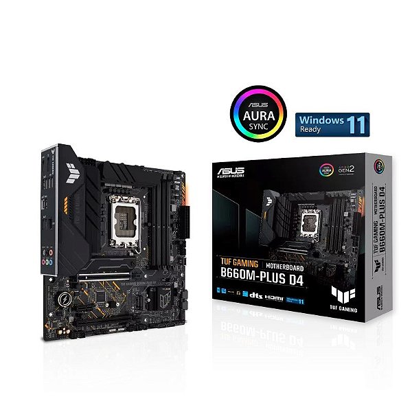 Placa Mãe ASUS TUF B660M-Plus D4, DDR4, Micro-ATX, LGA1700