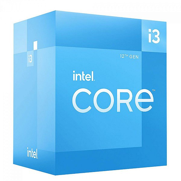 Processador Intel Core i3 12100, 3,30GHz, 4-Core, LGA1700