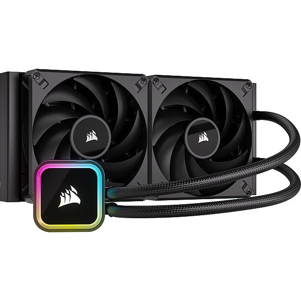 Water Cooler Corsair iCUE H115i Elite 280mm, Fans pretas, com bomba RGB