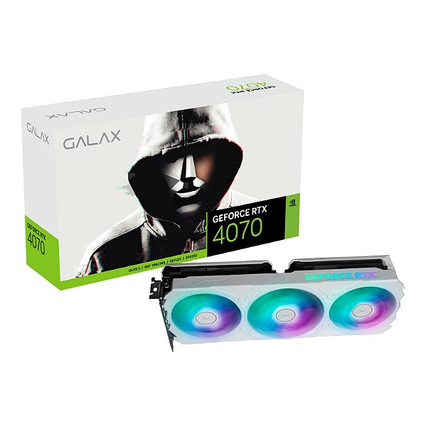 Placa de vídeo GALAX RTX 4070 EX Gamer White - 12GB, G6X