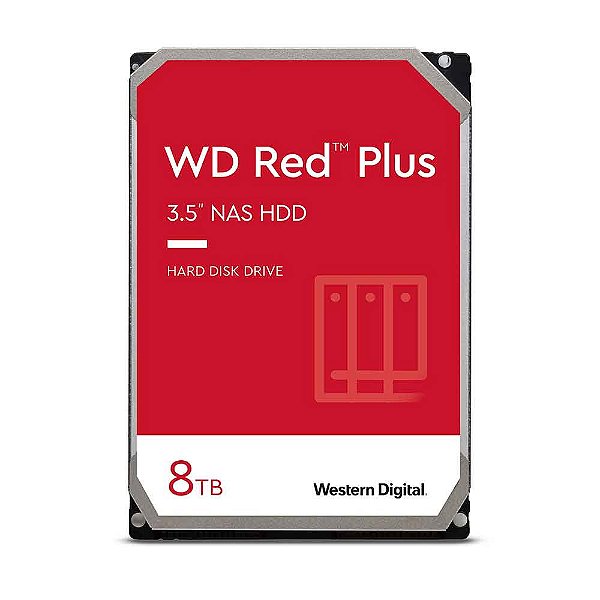 HD 3,5" WesternDigital RED Plus, 8TB, SATA III, 128MB Cache