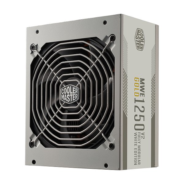 Fonte Cooler Master MWE Gold 1250 V2, ATX 3.0, Branca, Full-modular, 80 Plus Gold - 1250W