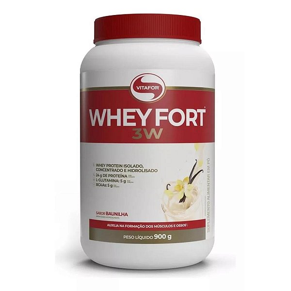 Whey Fort Baunilha 900g Vitafor