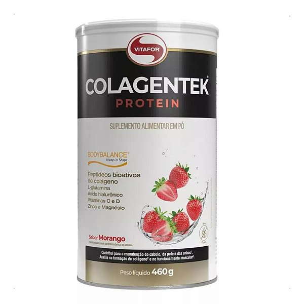 Colagentek Protein Morango 460g Vitafor