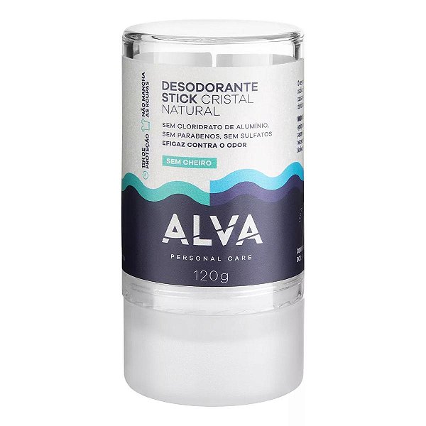 Desodorante Cristal Stick Vegano 120g Alva