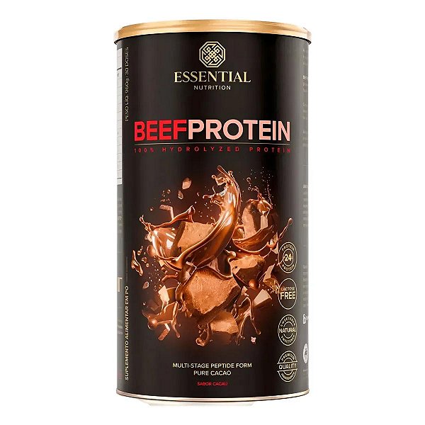 Beef Protein Cacao 960g Essential Nutrition - 30 doses - Proteína da Carne Bovina