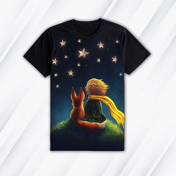 Camiseta Básica Pequeno Príncipe Algodão Premium