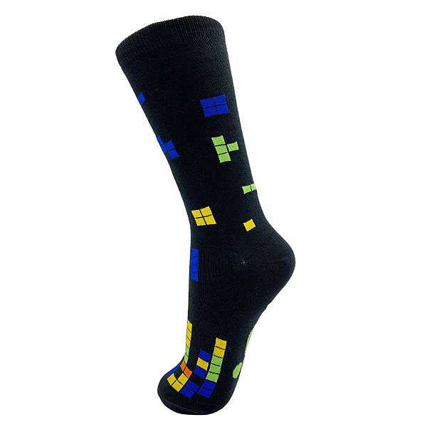Meia Colorida Tetris