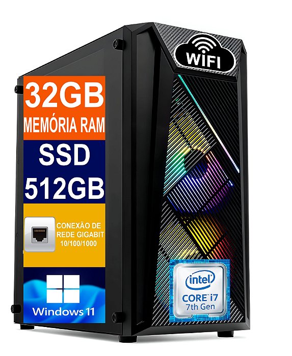 自作デスクトップパソコン】Core i7-7700 メモリ32GB SSD512GB+ 