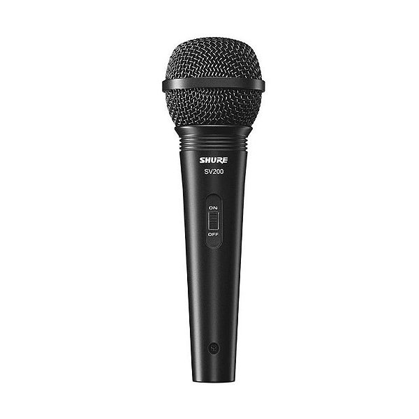 Microfone unidirecional cardioide com fio para karaoke e vocais - SV200 - Shure