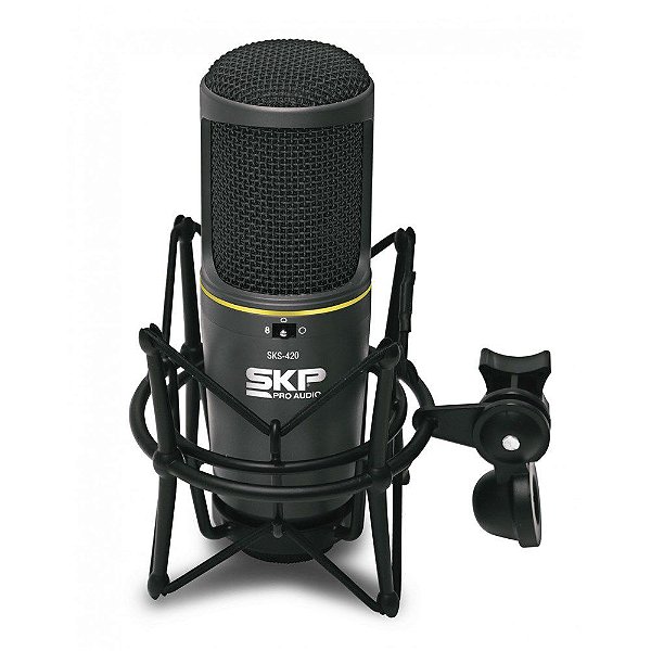 Microfone Condensador SKP SKS420 Com Case e Shockmount