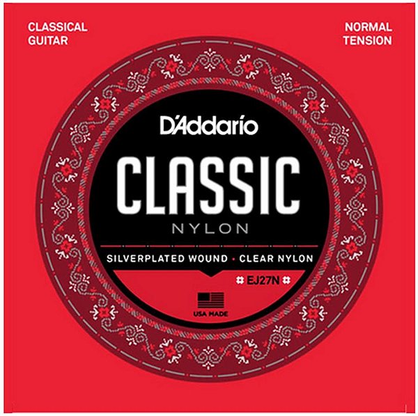 Encordoamento Para Violão Nylon D'addario EJ27N Media