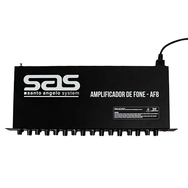 Amplificador De Fone De Ouvido Santo Angelo AF8 Preto (VTR)