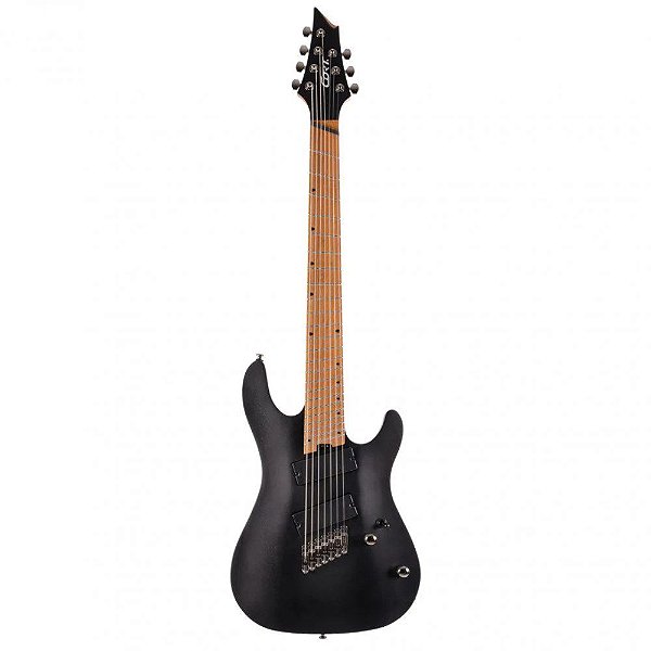 Guitarra 7 Cordas Cort KX 307MS OPBK Open Pore Black