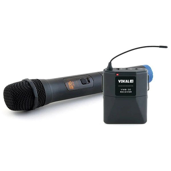 Microfone Sem Fio Mão Simples Vokal VWB30