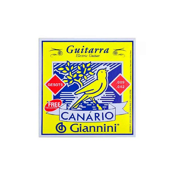 Encordoamento Giannini P/guitarra Canário Aço 0.009" Gesgt9