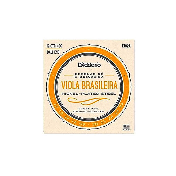 Cordas Para Viola Brasileira Ré D Addario Ej82