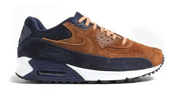 nike air max 90 marrom e branco