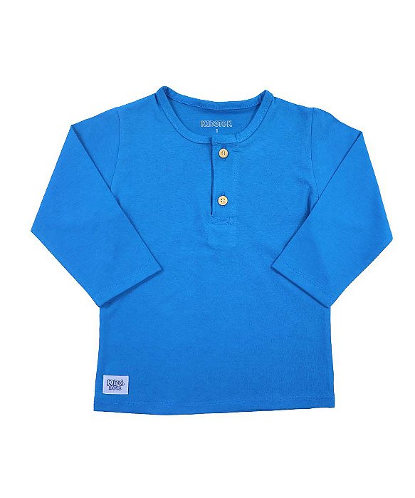 Blusa infantil lisa com botão