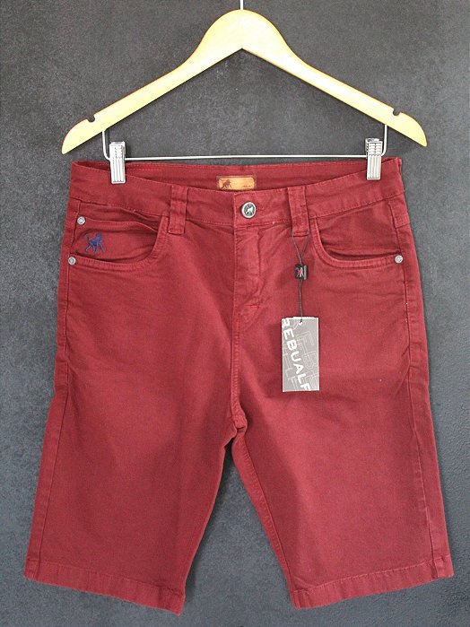 bermuda jeans vinho