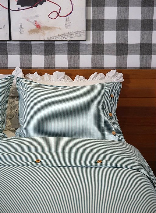 Duvet Botão Listra