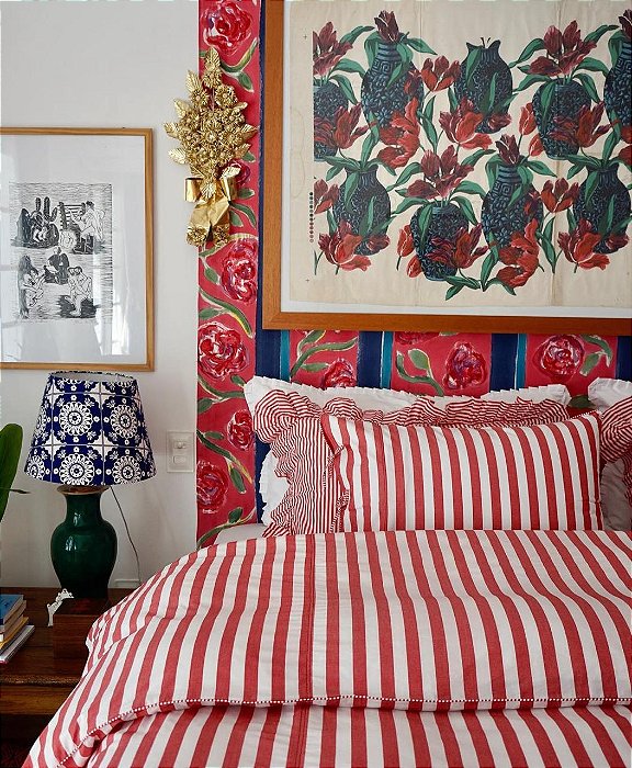 Duvet Listra com laço