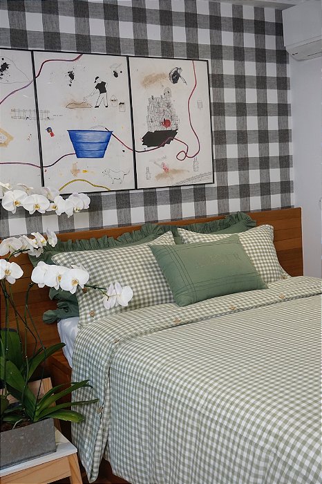 Duvet Botão Xadrez
