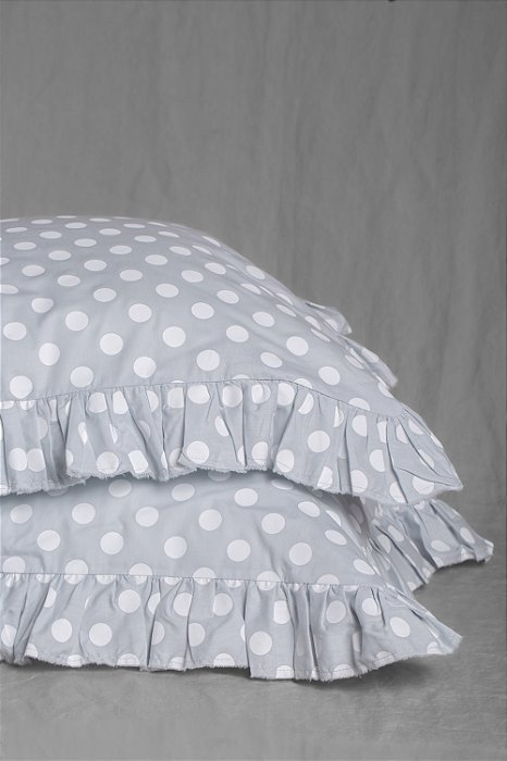 Porta Travesseiro Babado Poá