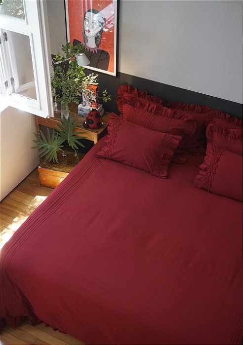 Duvet Nervuras e Babado