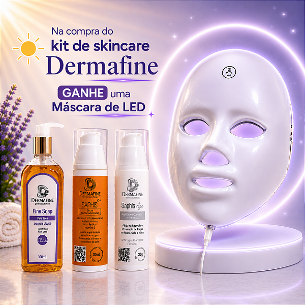 Kit Skincare Dermafine III | Limpeza + Antirrugas + Sérum Revitalizador