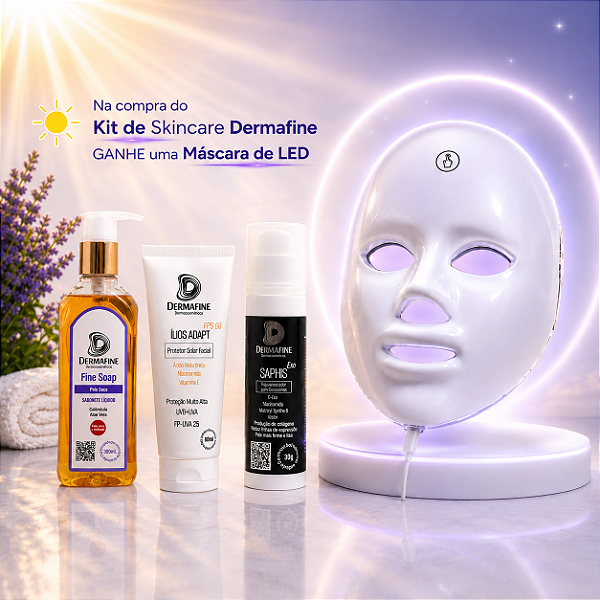 Kit Skincare Dermafine II | Limpeza + Rejuvenescimento + Proteção Solar