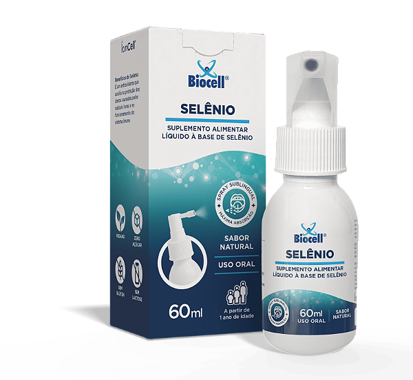 Selênio Suplemento Alimentar Ionizado Spray 60ml Biocell