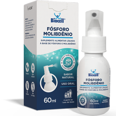 Fósforo Molibdênio Suplemento Alimentar Ionizado Spray  60ml Biocell