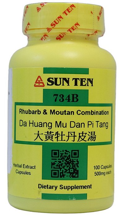 Da Huang Mu Dan Pi Tang 100caps 500mg - Sunten