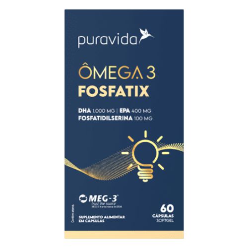 Ômega 3 Fosfatix 60caps - Puravida