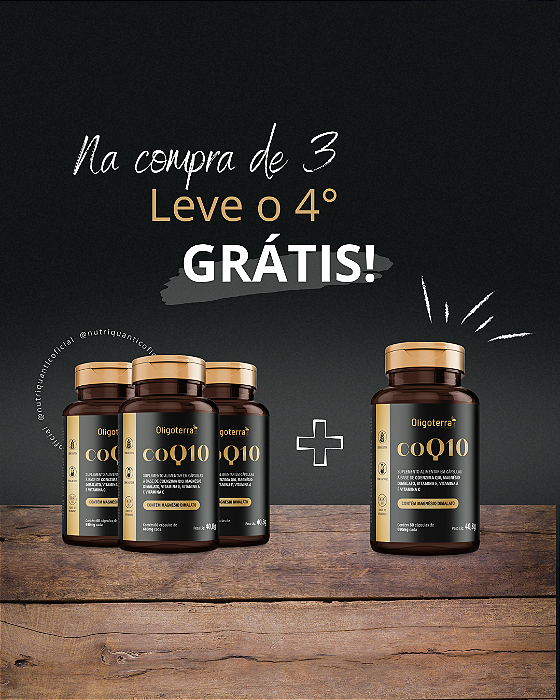 Kit Promocional: Pague 3 e Leve 4 - Coenzima Q10 Oligoterra