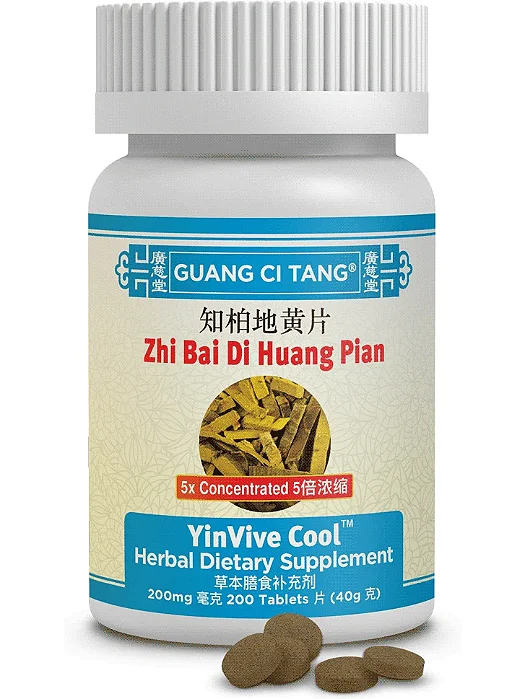 Zhi Bai Di Huang Pian 200 tabletes 200mg - Guang Ci Tang
