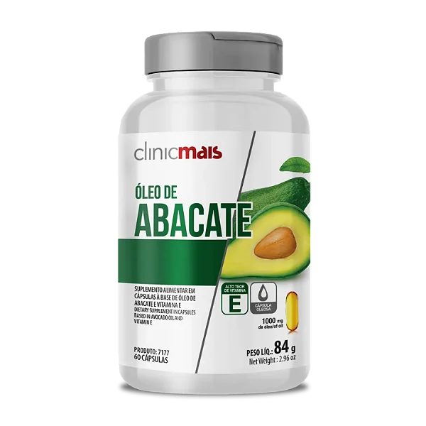Óleo de Abacate 60caps 1000mg - Clinicmais