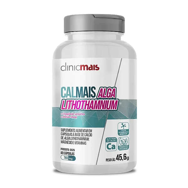 Calmais Alga Lithothamnium 60caps - Clinicmais