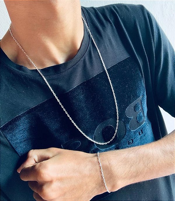 conjunto cartier 2mm / prata 925