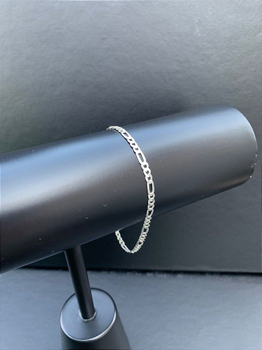 pulseira 3x1 3mm/ prata 925