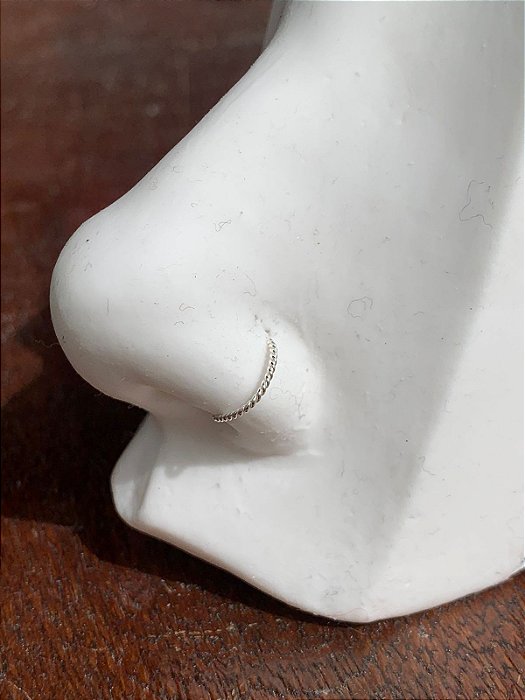 piercing nariz torcido/ prata 925 - tonipratas