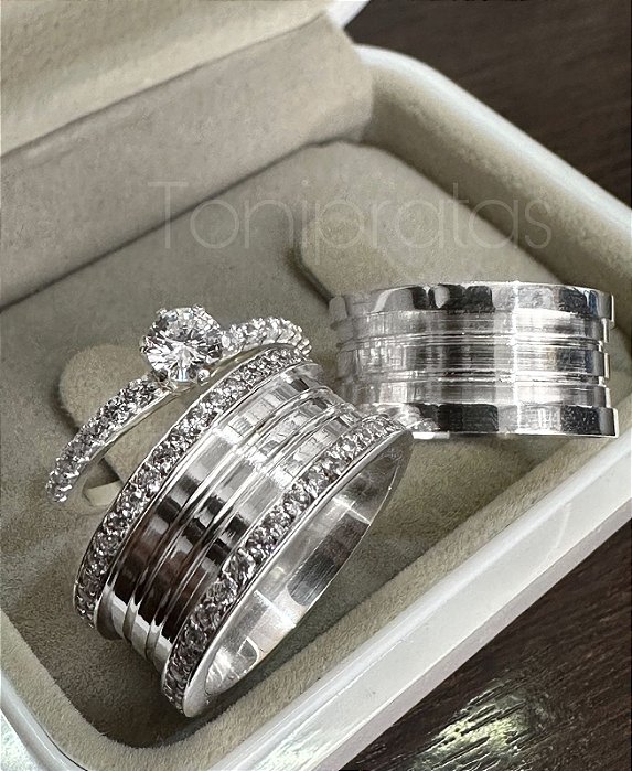 alianças Malaui 10 mm com anel cinderela